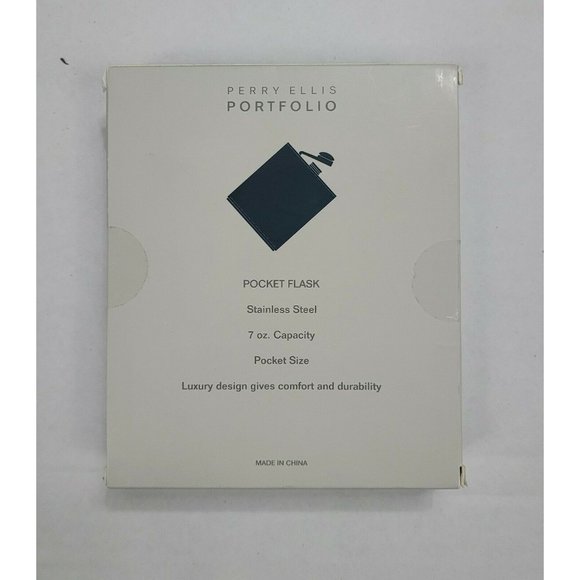 Perry Ellis Mens Flask Black Dad's Emergency 7 oz - Picture 4 of 11